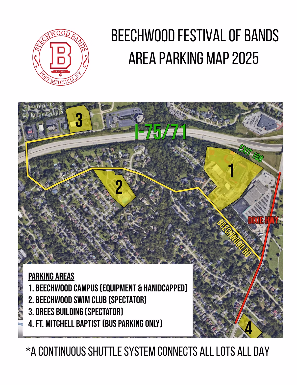 Festival accessibility parking map