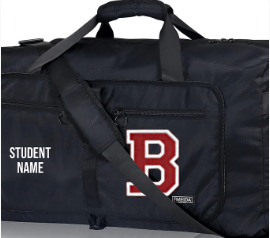 Black Duffle Bag with Shoe Compartment